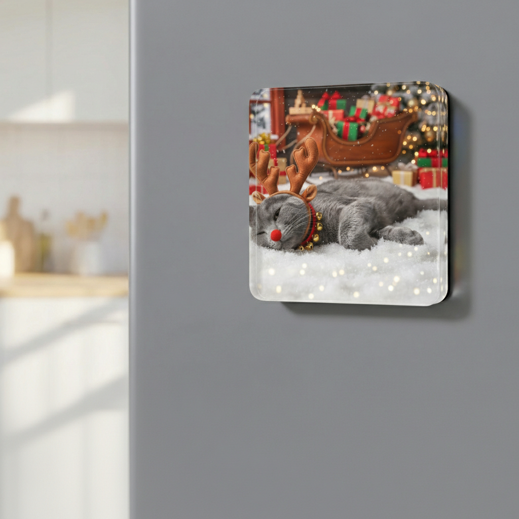 The Christmas Reindeer - Custom Pet Art Tile