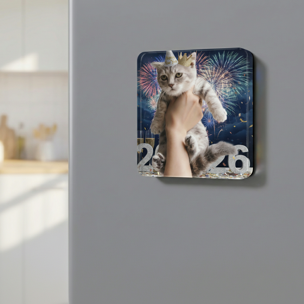 The New Year Fireworks - Custom Pet Art Tile