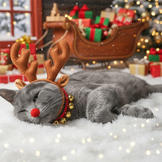 The Christmas Reindeer - Custom Pet Art Tile