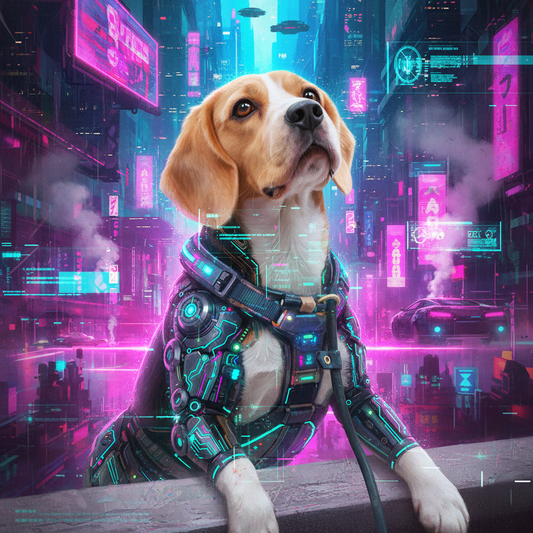 The Cyberpunk - Custom Pet Art Tile