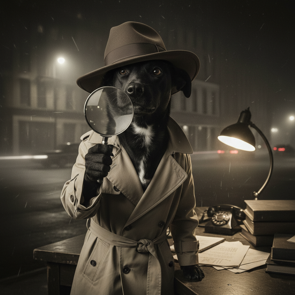The Detective - Custom Pet Art Tile
