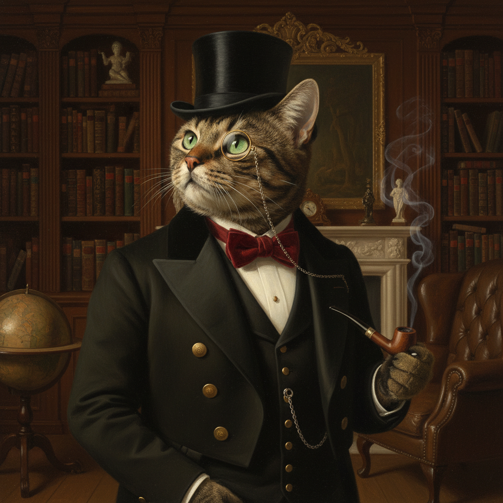 The Gentleman - Custom Pet Art Tile