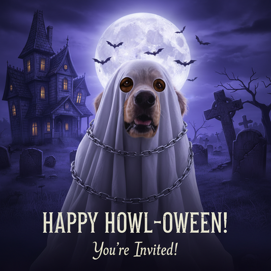 The Halloween Ghost - Custom Pet Art Tile