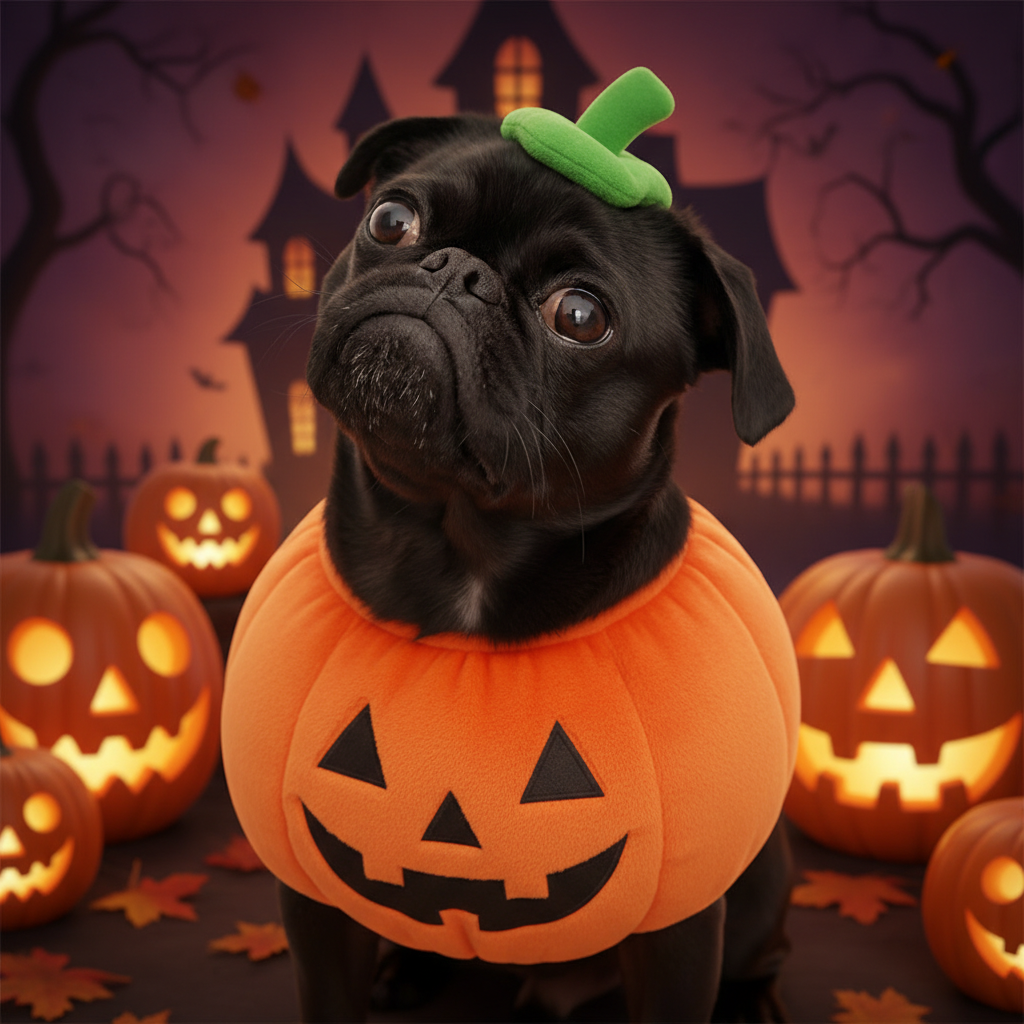 The Halloween Pumpkin - Custom Pet Art Tile