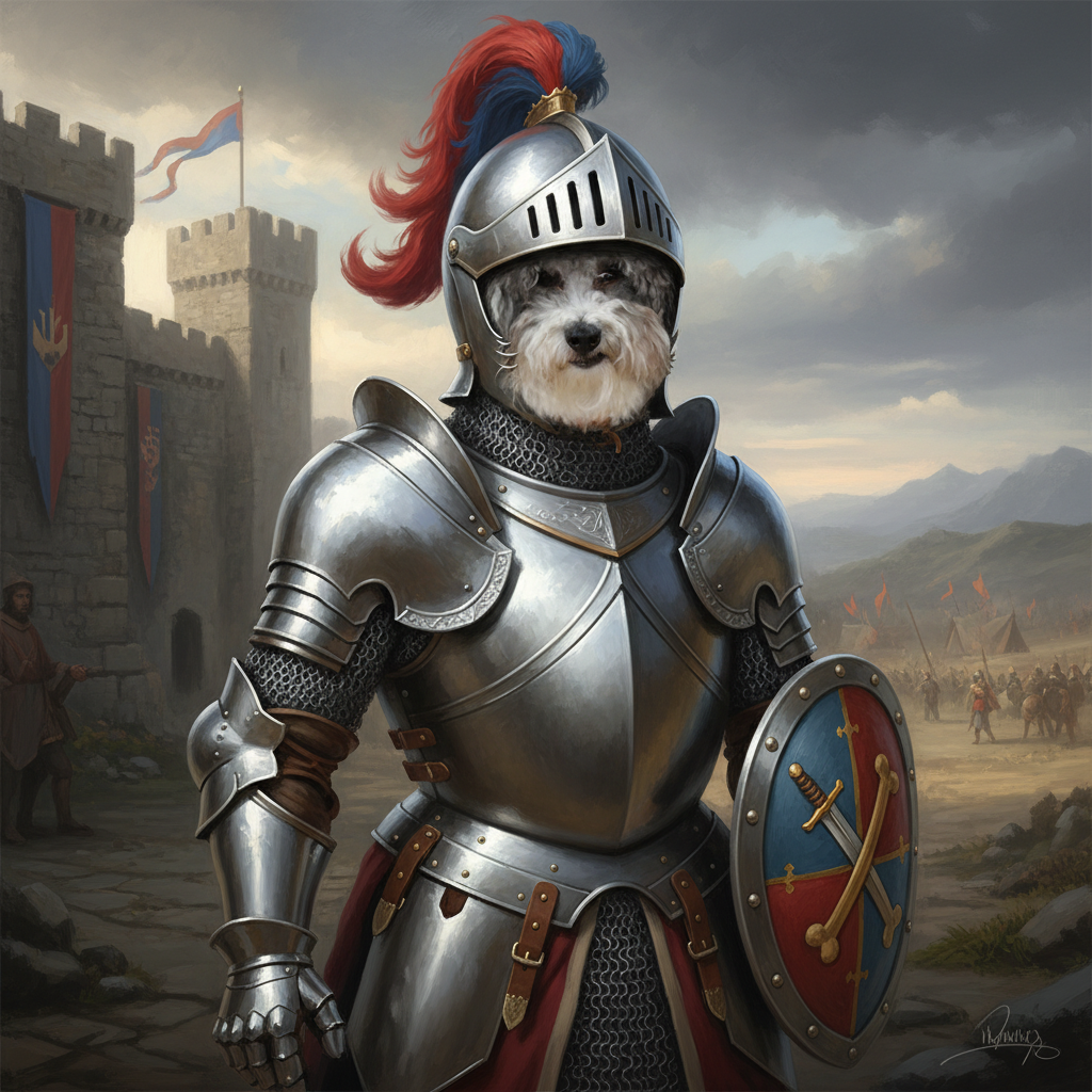The Knight - Custom Pet Art Tile