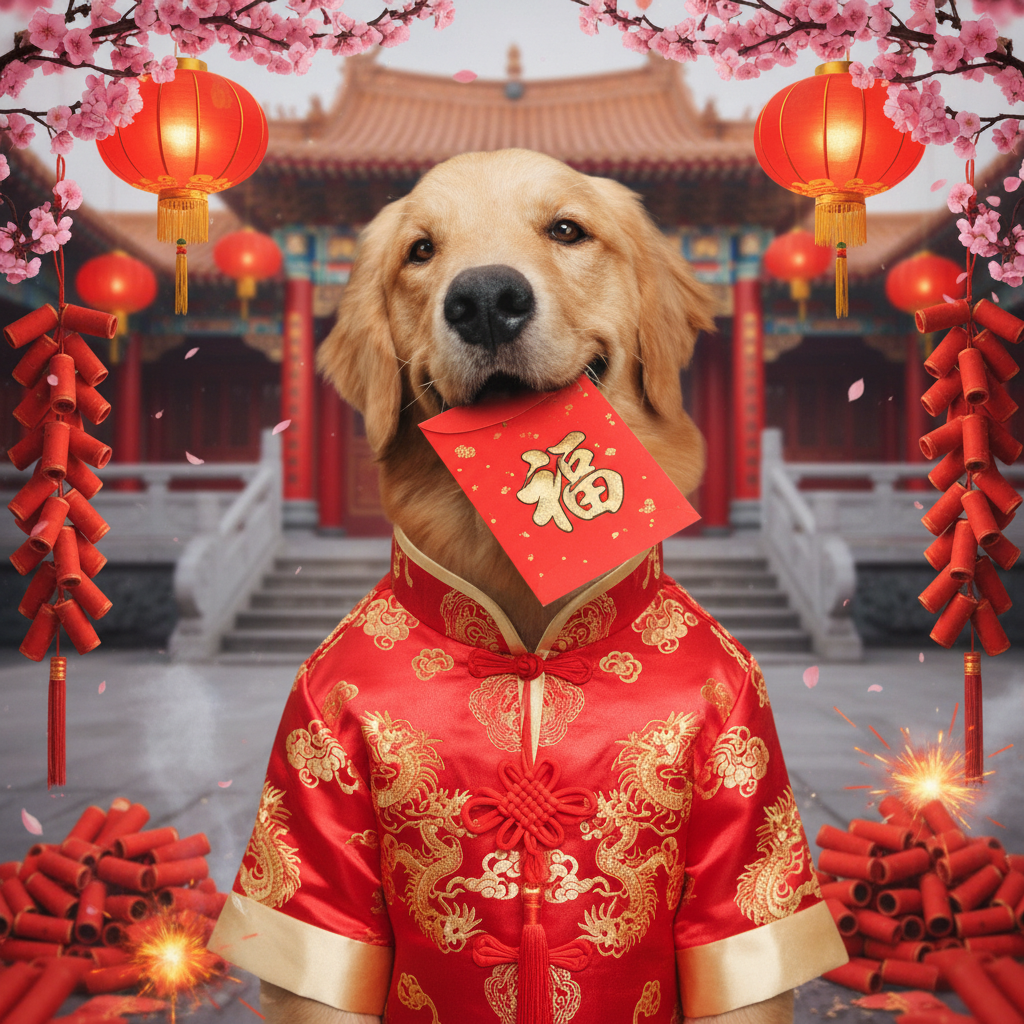The Lunar New Year - Custom Pet Art Tile