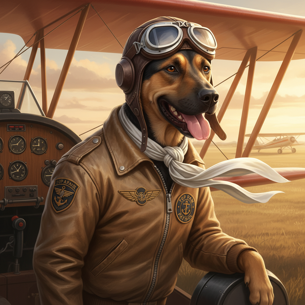 The Pilot - Custom Pet Art Tile
