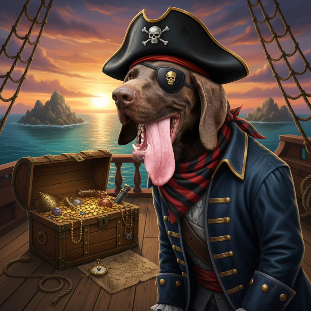 The Pirate - Custom Pet Art Tile