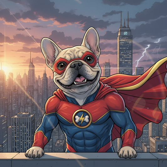 The Superhero - Custom Pet Art Tile