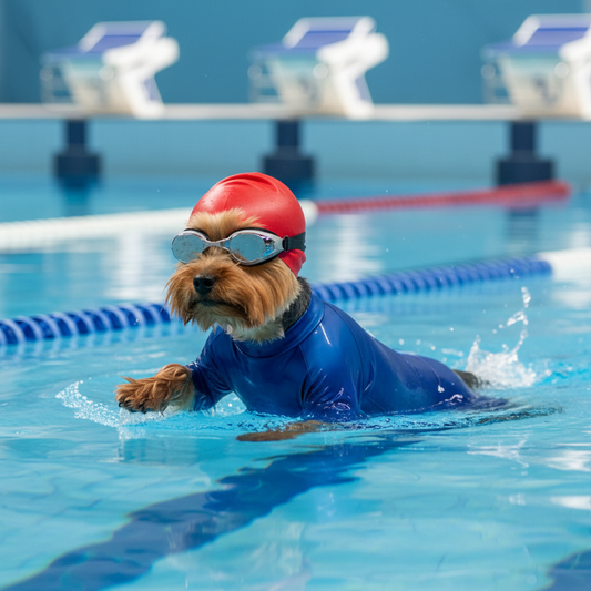 The Swimming - Custom Pet Art Tile