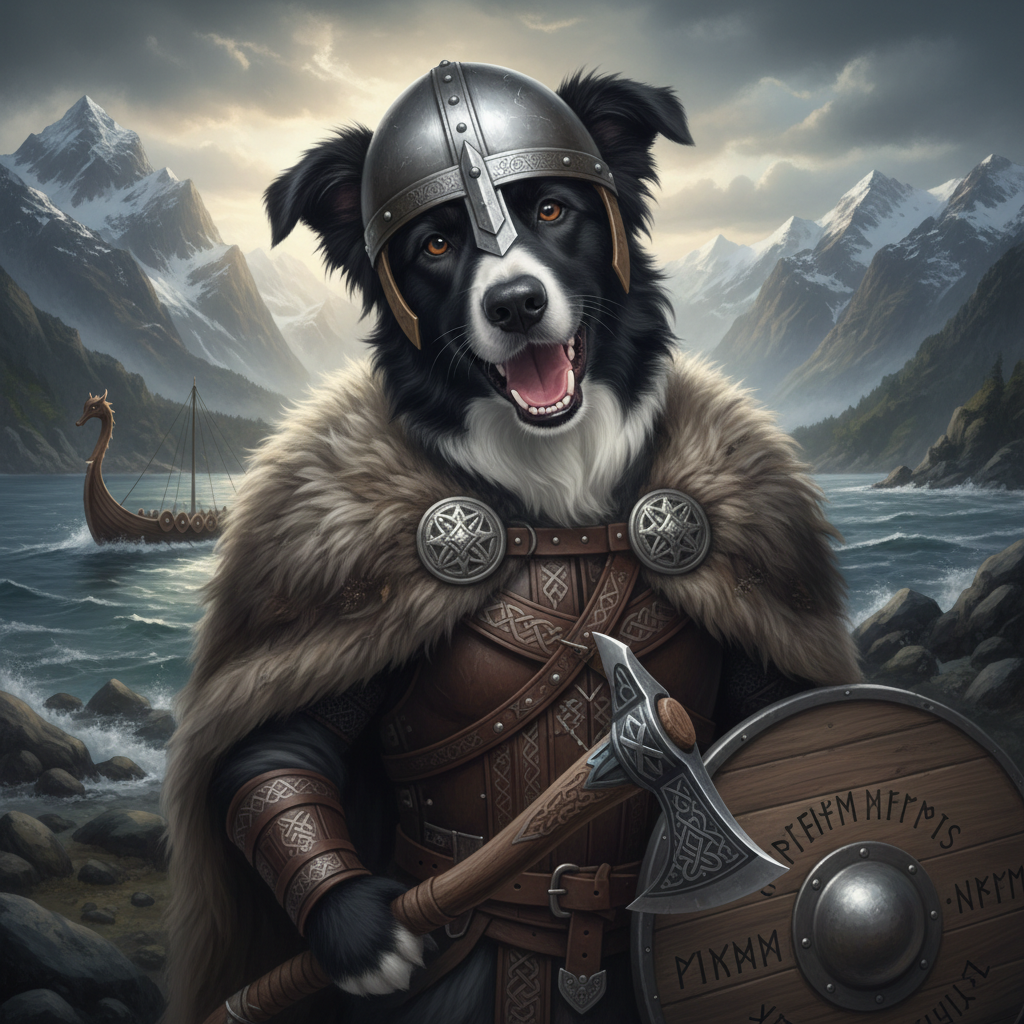 The Viking - Custom Pet Art Tile