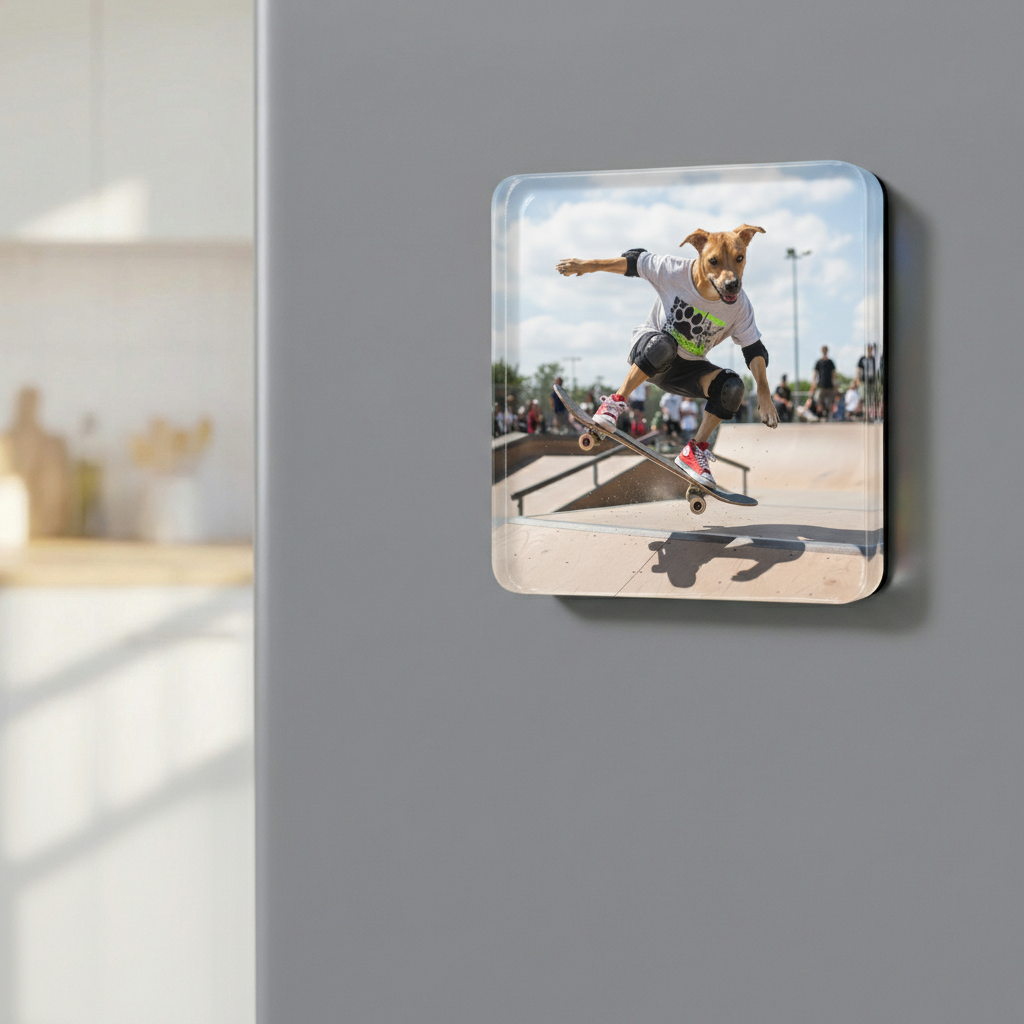 The Skateboarding - Custom Pet Art Tile