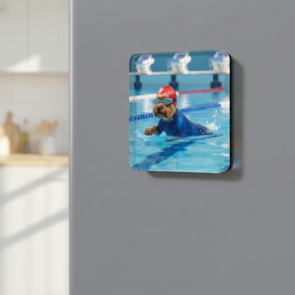 The Swimming - Custom Pet Art Tile