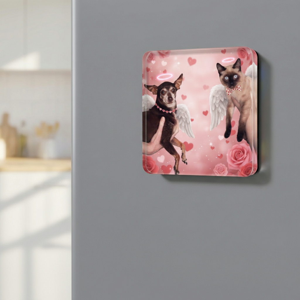 The Valentine Angel - Custom Pet Art Tile