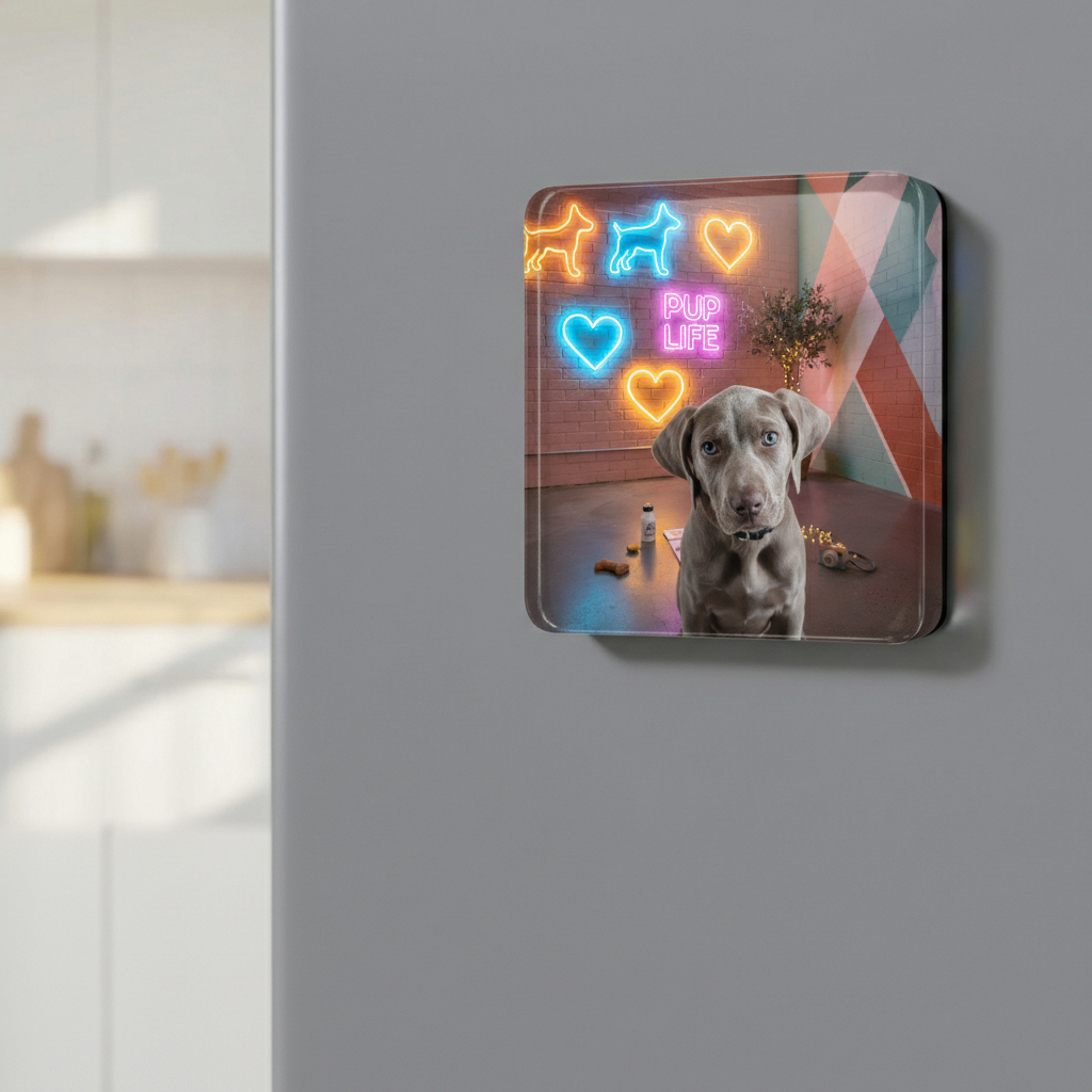 The Viral Check-in - Custom Pet Art Tile